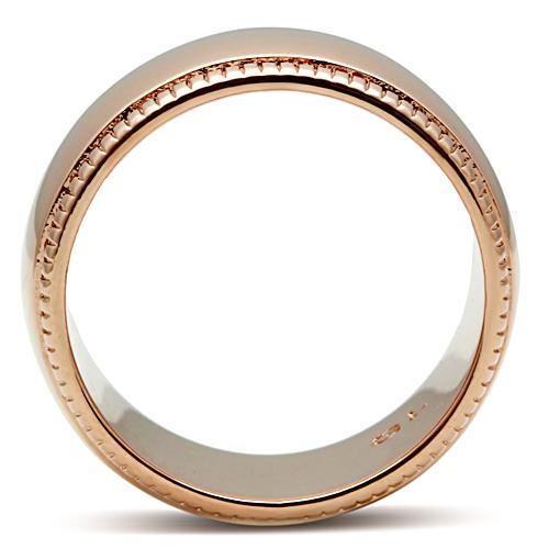 GL213 - IP Rose Gold(Ion Plating) Brass Ring with No Stone-2