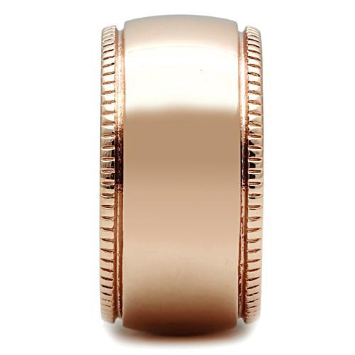 GL213 - IP Rose Gold(Ion Plating) Brass Ring with No Stone-3