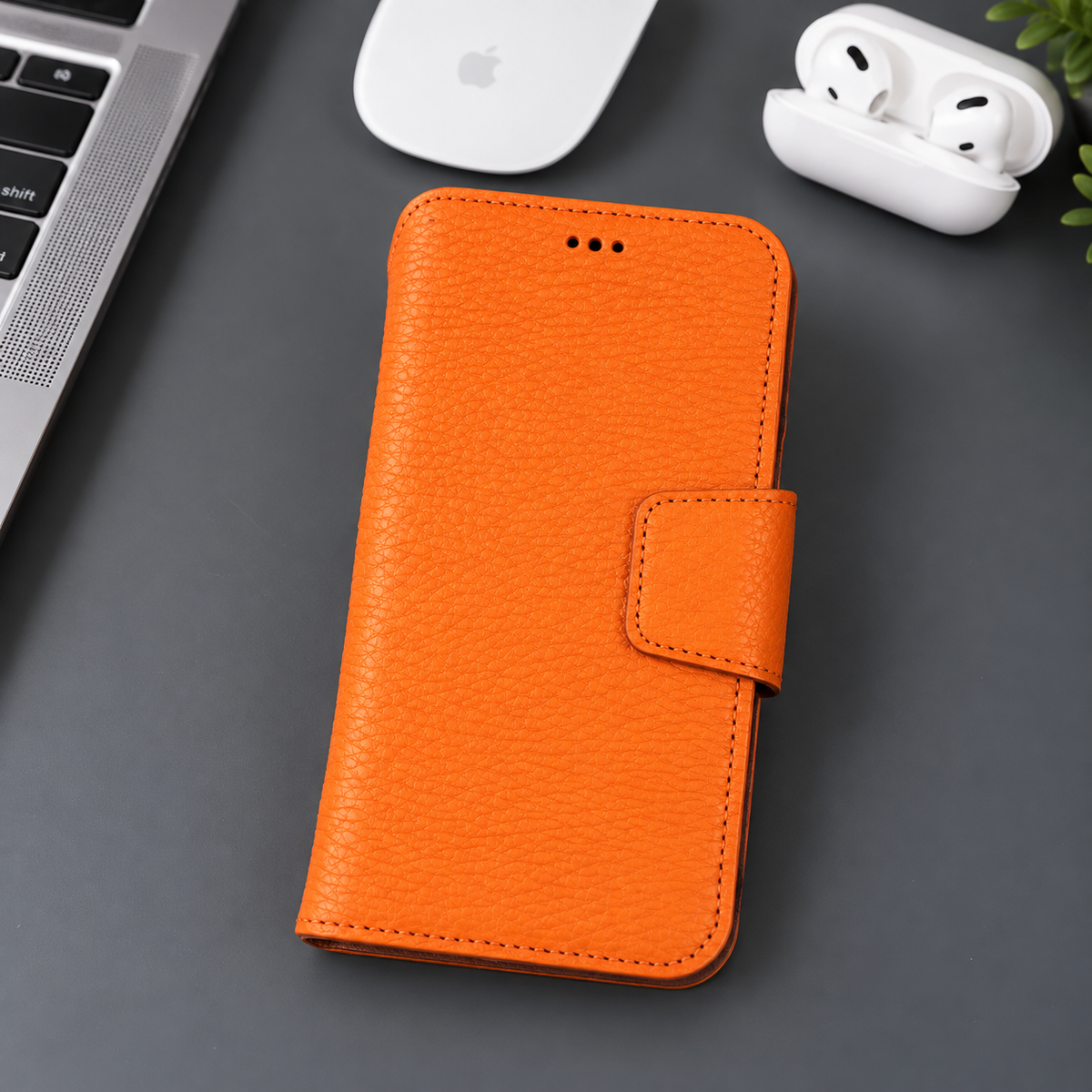 Brea iPhone 18 Pro Full-Grain Leather Wallet Case-2