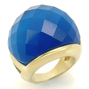 LO1042 - Gold Brass Ring with Synthetic Cat Eye in Montana-0