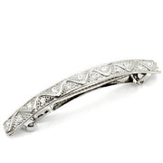 LO1425 - Rhodium White Metal Tiaras & Hair Clip with Top Grade Crystal  in Clear-0