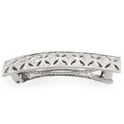 LO1428 - Rhodium White Metal Tiaras & Hair Clip with Top Grade Crystal  in Clear-0