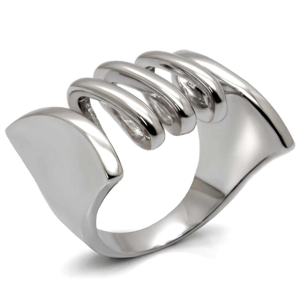LO1521 - Rhodium Brass Ring with No Stone-0