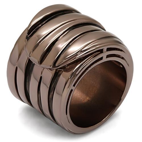 LO1643 - Chocolate Gold Brass Ring with No Stone-0