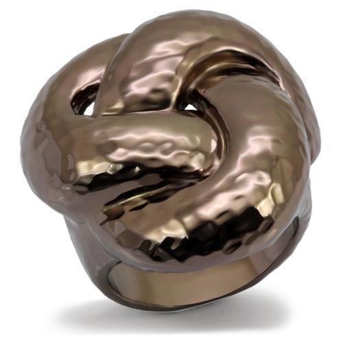 LO1692 - Chocolate Gold Brass Ring with No Stone-0