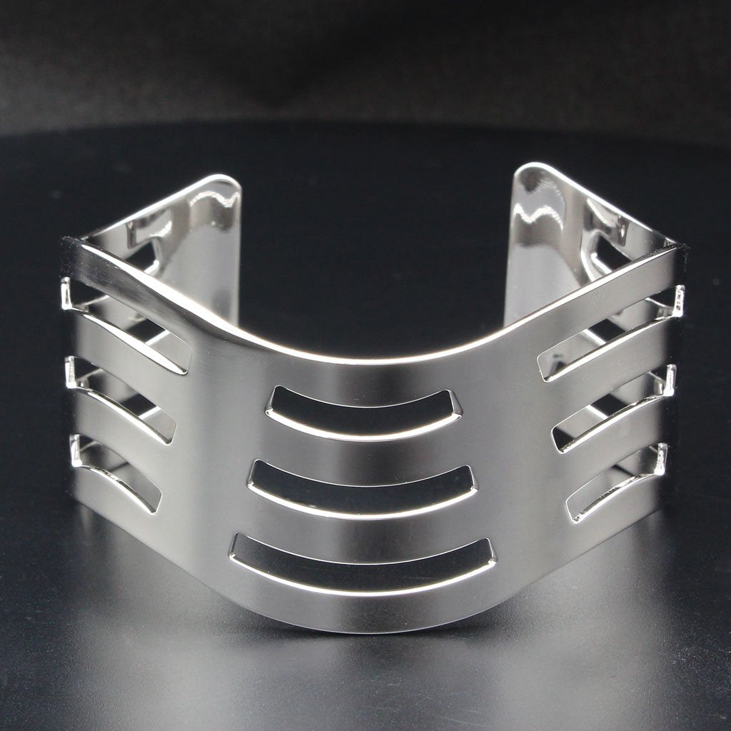 LO1953 - High polished (no plating) Stainless Steel Bangle with No Stone-0