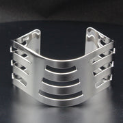 LO1953 - High polished (no plating) Stainless Steel Bangle with No Stone-0