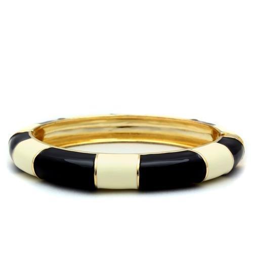 LO1959 - Gold White Metal Bangle with No Stone-0