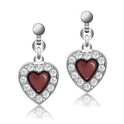 LO2000 - Rhodium White Metal Earrings with Top Grade Crystal  in Clear-0