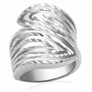 LO2076 - Rhodium Brass Ring with No Stone-0