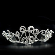LO2113 - Imitation Rhodium Brass Tiaras & Hair Clip with Top Grade Crystal  in Clear-0