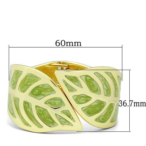 LO2121 - Flash Gold White Metal Bangle with Epoxy  in No Stone-1