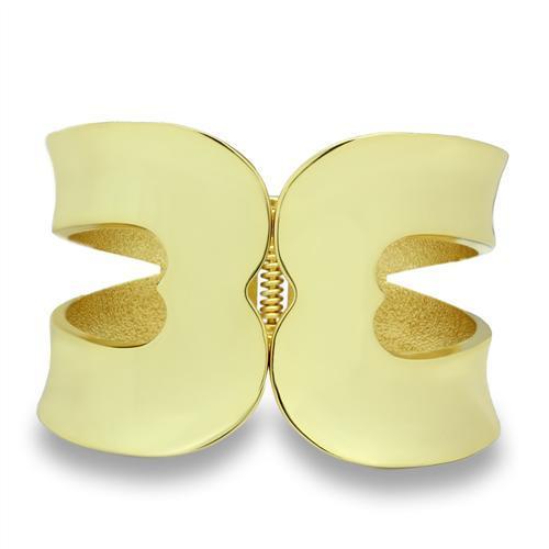 LO2122 - Flash Gold White Metal Bangle with No Stone-0