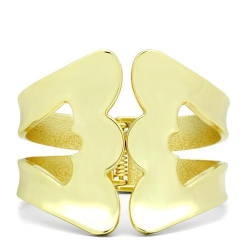 LO2123 - Flash Gold White Metal Bangle with No Stone-0