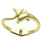 LO2125 - Flash Gold White Metal Bangle with Top Grade Crystal  in Clear-0