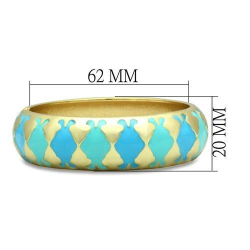 LO2127 - Flash Gold White Metal Bangle with Epoxy  in No Stone-1
