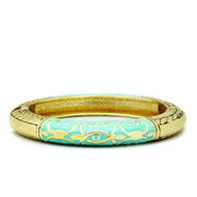 LO2128 - Flash Gold White Metal Bangle with Epoxy  in No Stone-0