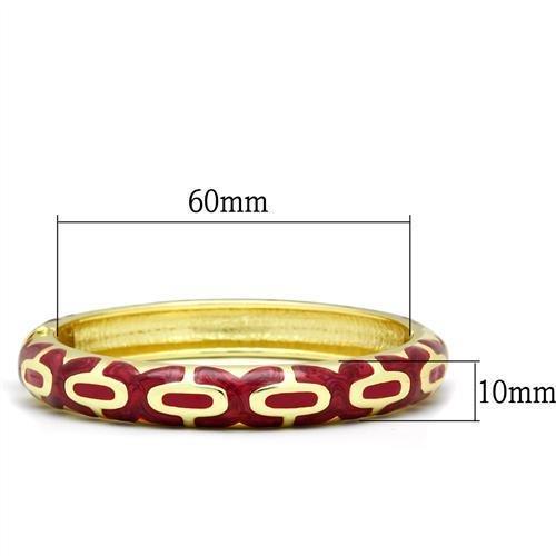 LO2130 - Flash Gold White Metal Bangle with Epoxy  in No Stone-1
