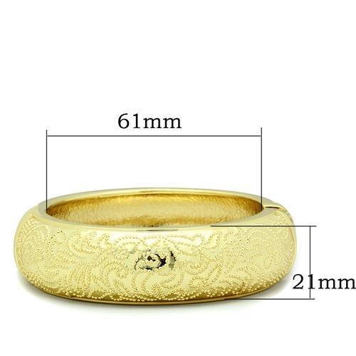 LO2132 - Flash Gold White Metal Bangle with No Stone-1