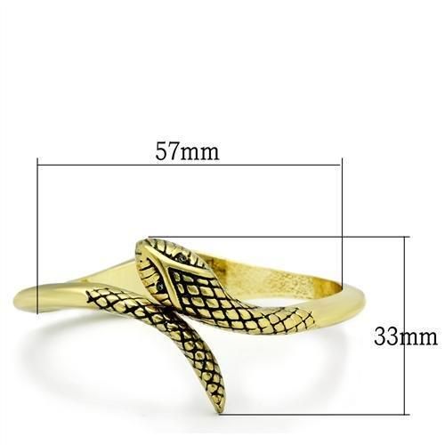 LO2140 - Flash Gold White Metal Bangle with Top Grade Crystal  in Clear-1