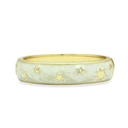 LO2146 - Flash Gold White Metal Bangle with Top Grade Crystal  in Clear-0