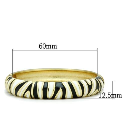 LO2152 - Flash Gold White Metal Bangle with Epoxy  in No Stone-1