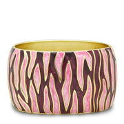 LO2154 - Flash Gold White Metal Bangle with Epoxy  in No Stone-0
