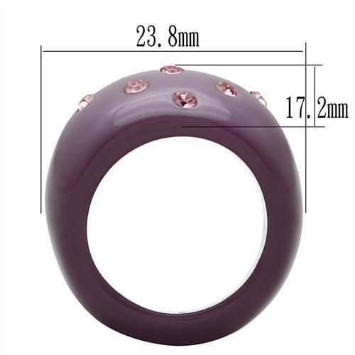 LO2386 -  Resin Ring with Synthetic Synthetic Stone in Multi Color-2