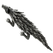 LO2394 - Imitation Rhodium White Metal Brooches with Top Grade Crystal  in Jet-0