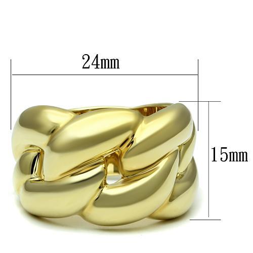 LO2491 - Gold Brass Ring with No Stone-1