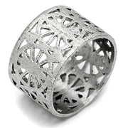 LO2536 - Rhodium Brass Ring with No Stone-0