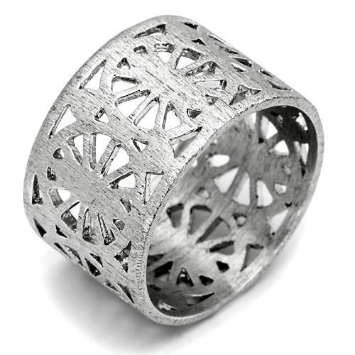 LO2536 - Rhodium Brass Ring with No Stone-0