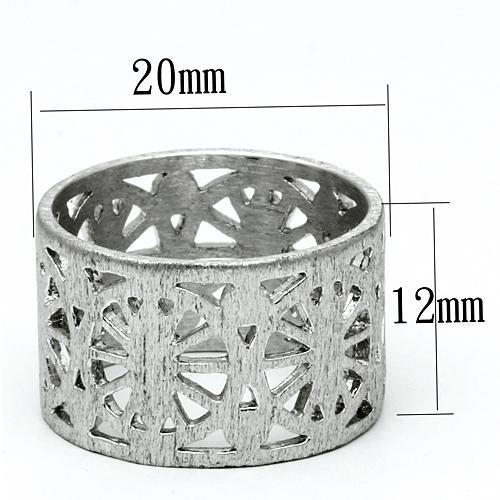 LO2536 - Rhodium Brass Ring with No Stone-1