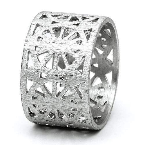 LO2536 - Rhodium Brass Ring with No Stone-2