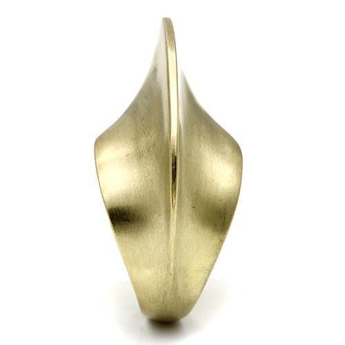 LO2539 - Gold & Brush Brass Ring with No Stone-2