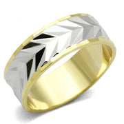 LO2602 - Gold+Rhodium Brass Ring with No Stone-0