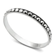 LO2620 - Rhodium Brass Bangle with No Stone-0