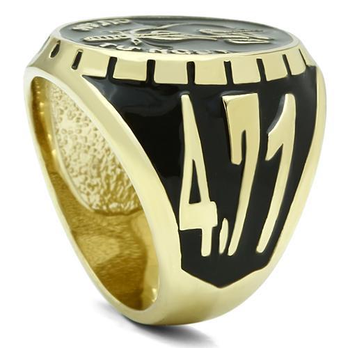 LO2650 - Gold Brass Ring with Epoxy  in No Stone-3