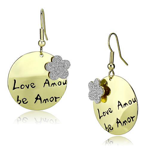 LO2663 - Gold Iron Earrings with No Stone-0