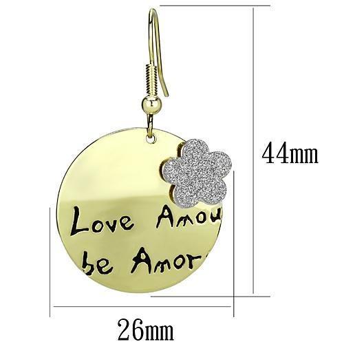 LO2663 - Gold Iron Earrings with No Stone-1