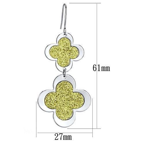 LO2666 - Rhodium Iron Earrings with No Stone-1
