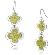 LO2666 - Rhodium Iron Earrings with No Stone-0