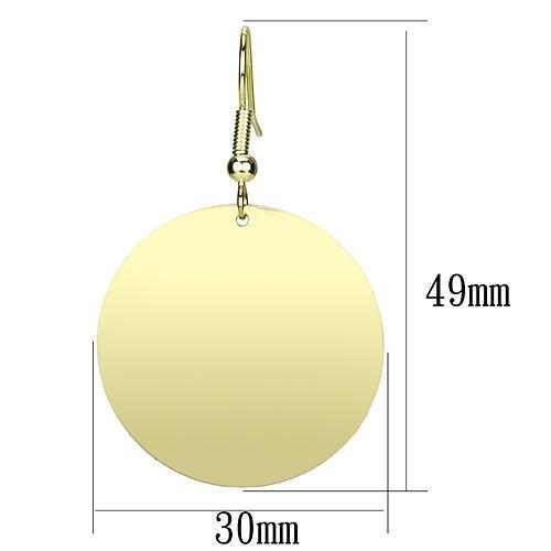 LO2705 - Gold Iron Earrings with No Stone-1