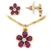 LO270 - Gold White Metal Jewelry Sets with Top Grade Crystal  in Clear-0