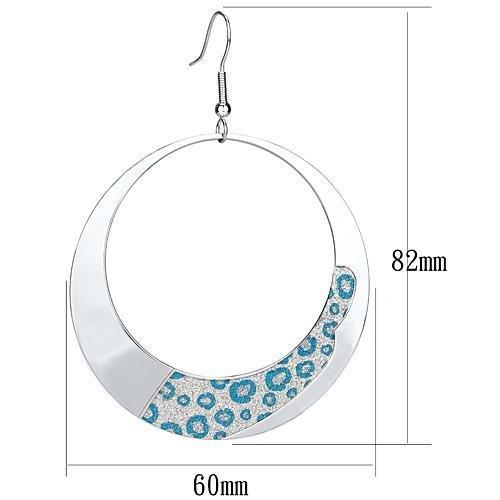 LO2728 - Rhodium Iron Earrings with No Stone-1