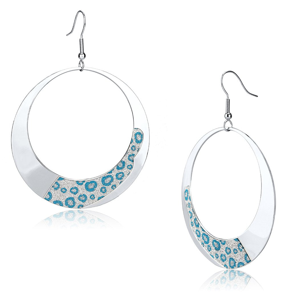 LO2728 - Rhodium Iron Earrings with No Stone-0