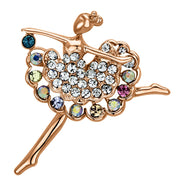 LO2781 - Imitation Rhodium White Metal Brooches with Top Grade Crystal  in Multi Color-0