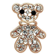 LO2792 - Flash Rose Gold White Metal Brooches with Top Grade Crystal  in Clear-0
