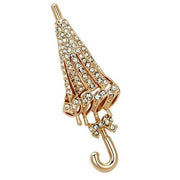 LO2796 - Flash Rose Gold White Metal Brooches with Top Grade Crystal  in Clear-0