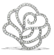 LO2814 - Flash Gold White Metal Brooches with Top Grade Crystal  in Clear-0